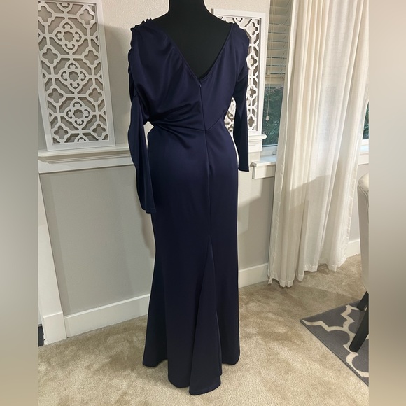 Blue Off the Shoulder Dress - Picture 5 of 7